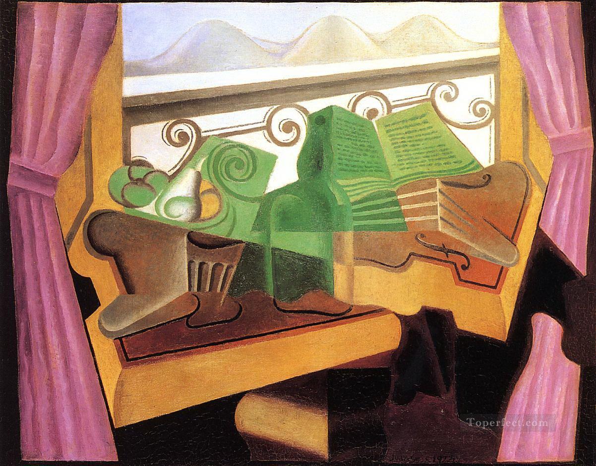 open window with hills 1923 Juan Gris Oil Paintings